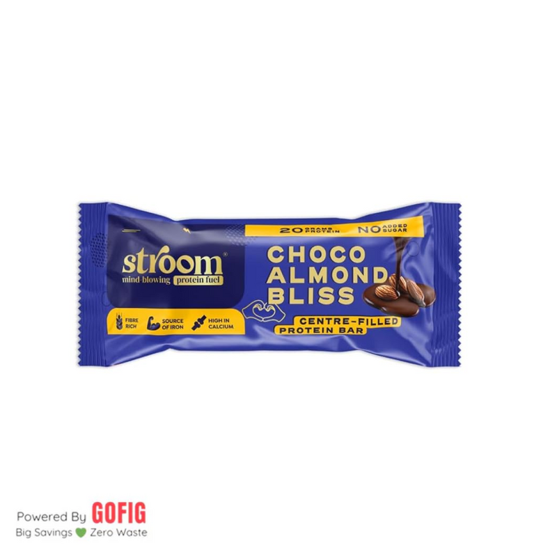 Stroom 20G Choco Almond Bliss Protein Bar (63 g) - Pack of 2