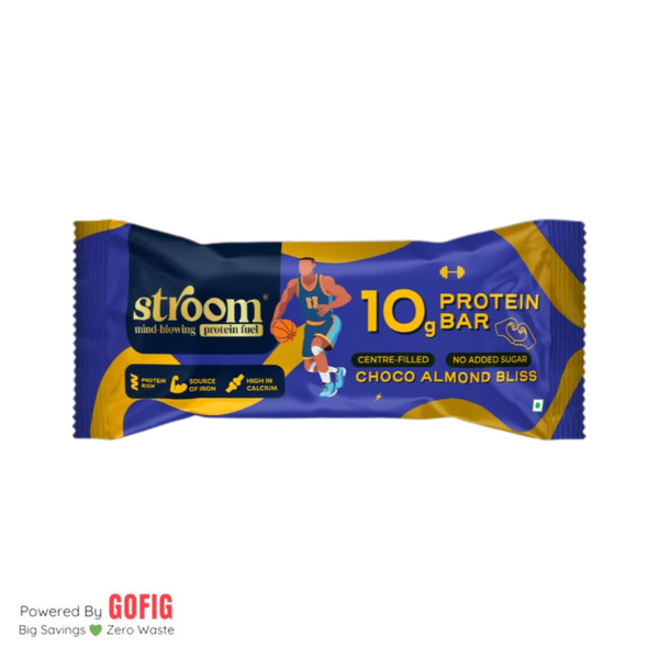 Stroom 10G Choco Almond Bliss Protein Bar (45 g) - Pack of 2