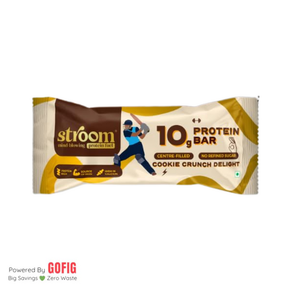 Stroom 10G Cookie Crunch Delight Protein Bar (45 g) - Pack of 2