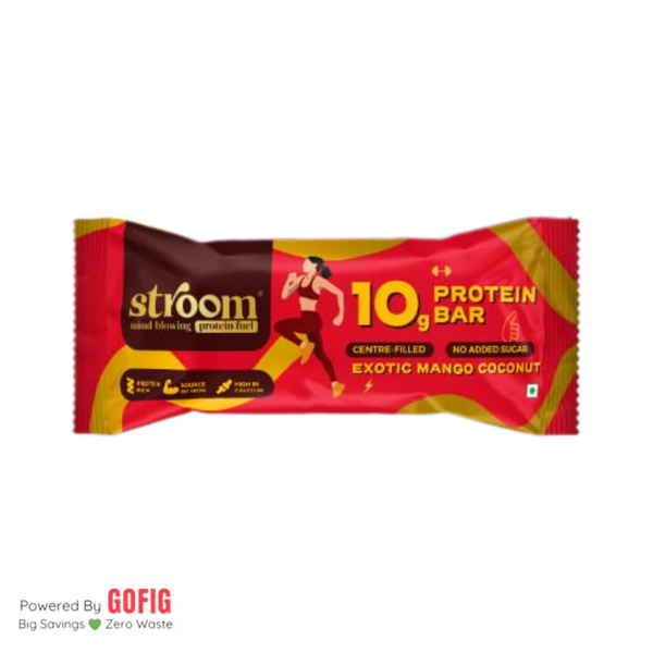 Stroom 10G Exotic Mango Coconut Protein Bar (45 g) - Pack of 2