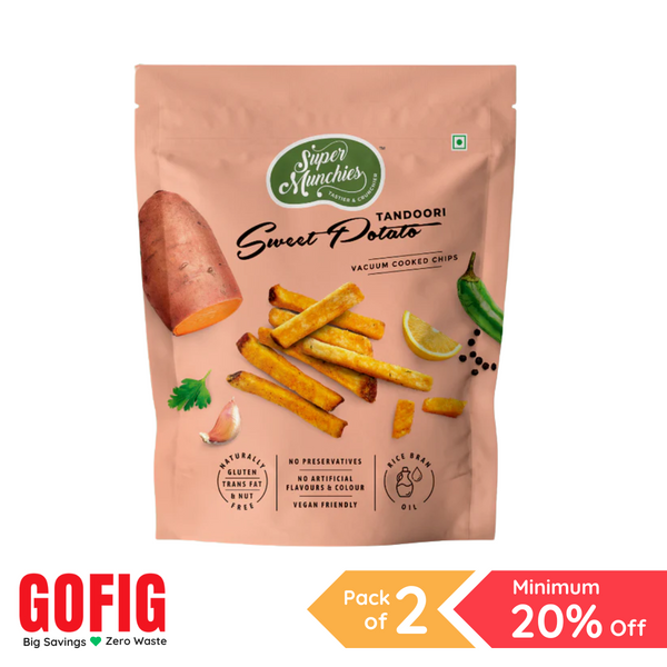 Super Munchies Tandoori Sweet Potato (65 g) - Pack of 2