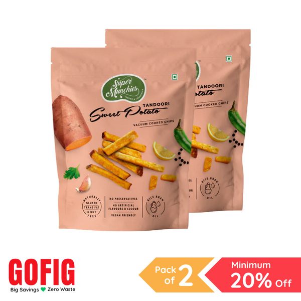 Super Munchies Tandoori Sweet Potato (65 g) - Pack of 2