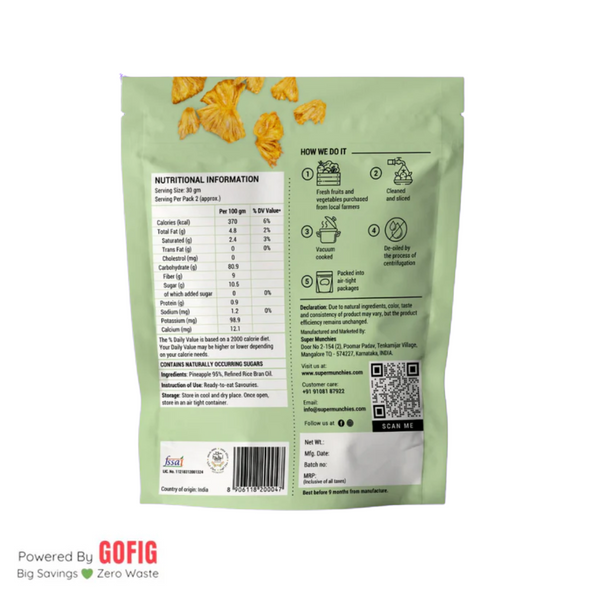 Super Munchies Pineapple (50 g) - Pack of 2