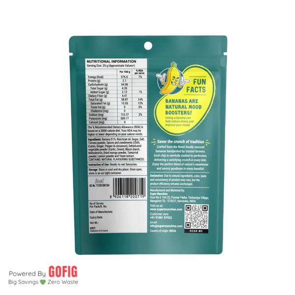 Super Munchies Bold Bites Sweet & Sour Banana (55 g) - Pack of 2
