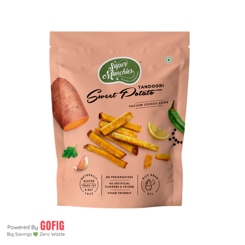 Super Munchies Tandoori Sweet Potato (65 g) - Pack of 2