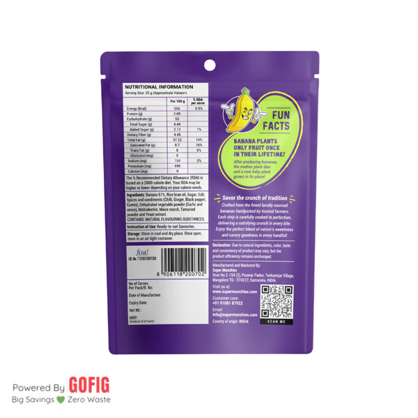 Super Munchies Bold Bites Thai Chilli Banana (55 g) - Pack of 2