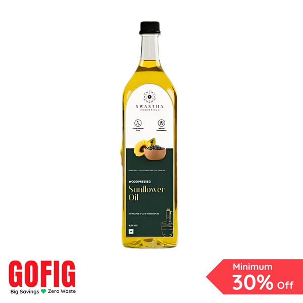 Swastha Essentials Woodpressed Sunflower Oil (1000 ml)
