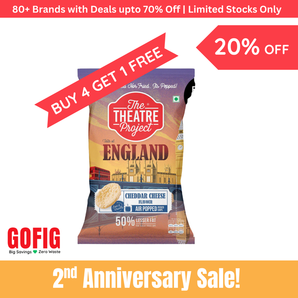 The Theatre Project Chips- England Cheddar Cheese (54 g) - BUY 4 GET 1 FREE