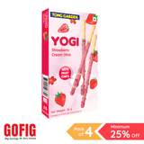 Tong Garden YOGI Strawberry Cream Stick (36 g) - Pack of 4