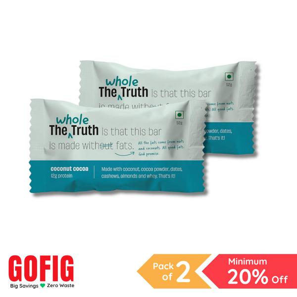 TWT Coconut Cocoa Protein Bar (52 g) - Pack of 2