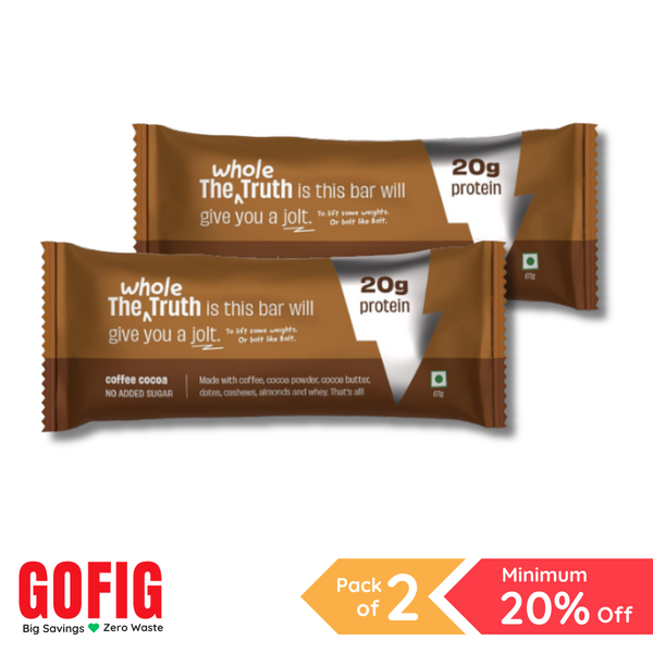 TWT Coffee Cocoa Pro Protein Bar (67 g) - Pack of 2