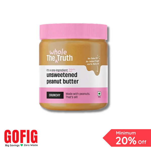TWT Crunchy Unsweetened Peanut Butter (325 g)