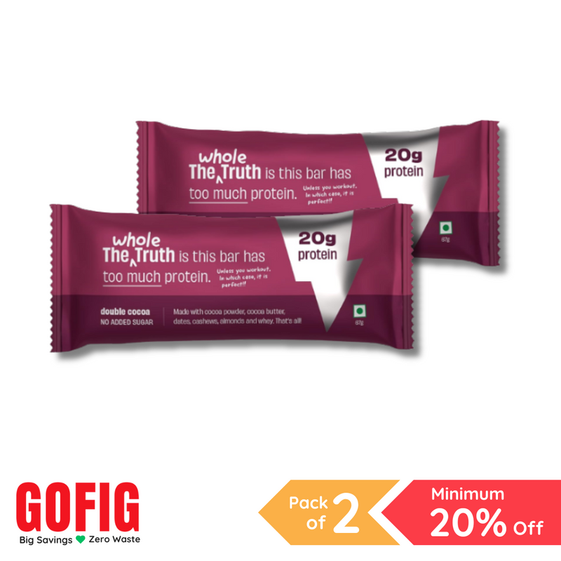 TWT Double Cocoa Pro Protein Bar (67 g) - Pack of 2