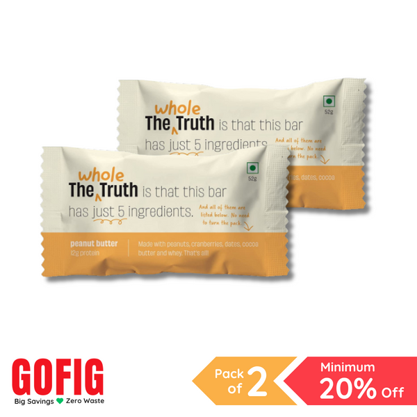 TWT Peanut Butter Protein Bar (52 gm) - Pack of 2