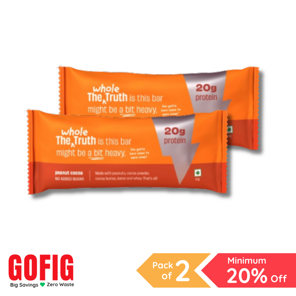 TWT Peanut Cocoa Pro Protein Bar (67 g) - Pack of 2