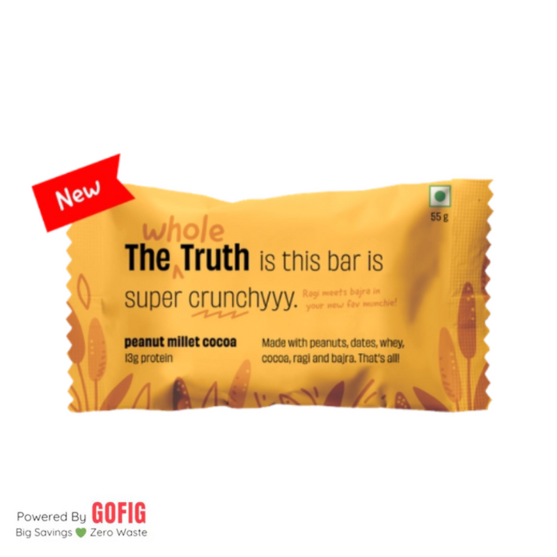 TWT Peanut Millet Cocoa Protein Bar (55 g)