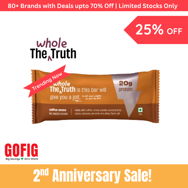 TWT Coffee Cocoa Pro Protein Bar (67 g) - Pack of 4