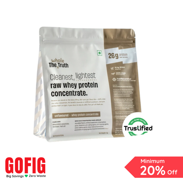 TWT Unflavoured Raw Whey Protein Concentrate 26 g Protein (1000 g)