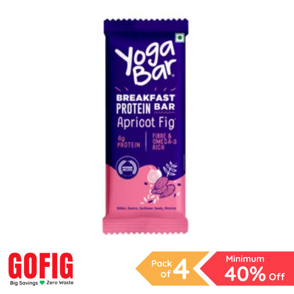 Yoga Bar Apricot Fig Breakfast Bar (45 g) - Pack of 4