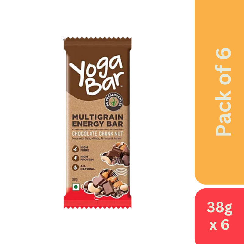 Yoga Bar Chocolate Chunk Energy Bar (38 g) - Pack of 6